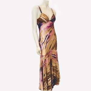MARY L COUTURE Rare Boho Goddess Holiday Glam Gown Purple Gold | XS/S | Maxi